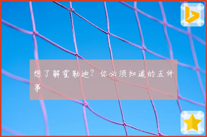 想了解霍勒迪？你必须知道的五件事